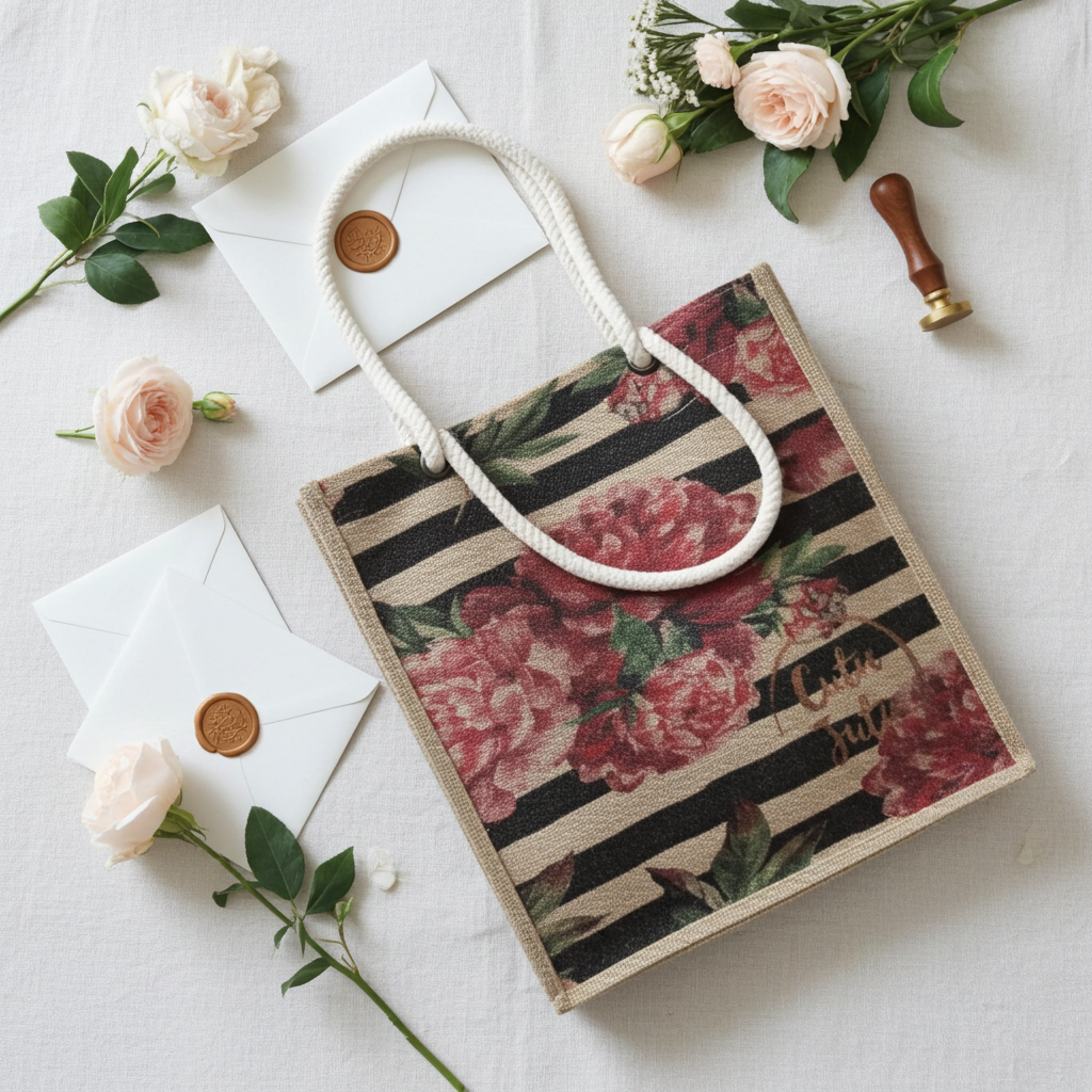 Peonies Rope Tote