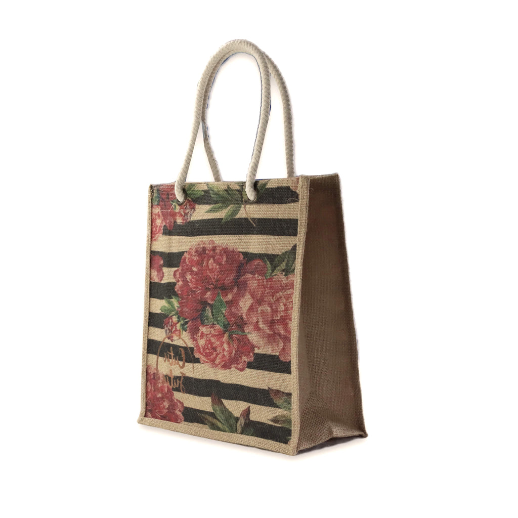Peonies Rope Tote