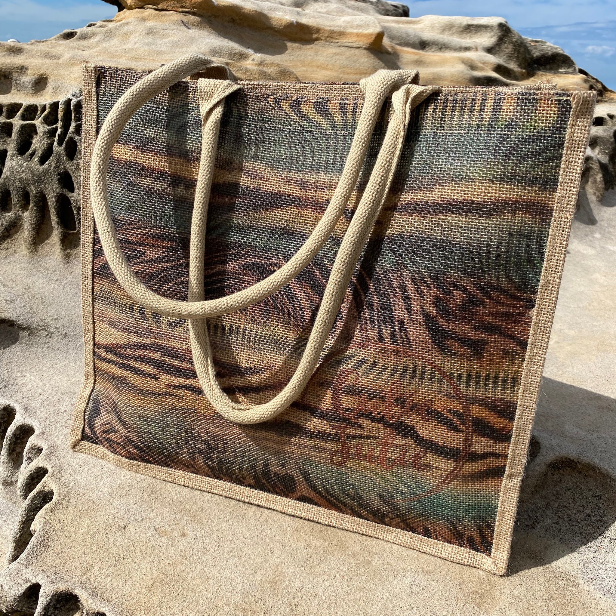 Wild Wave Print tote Shopping bag