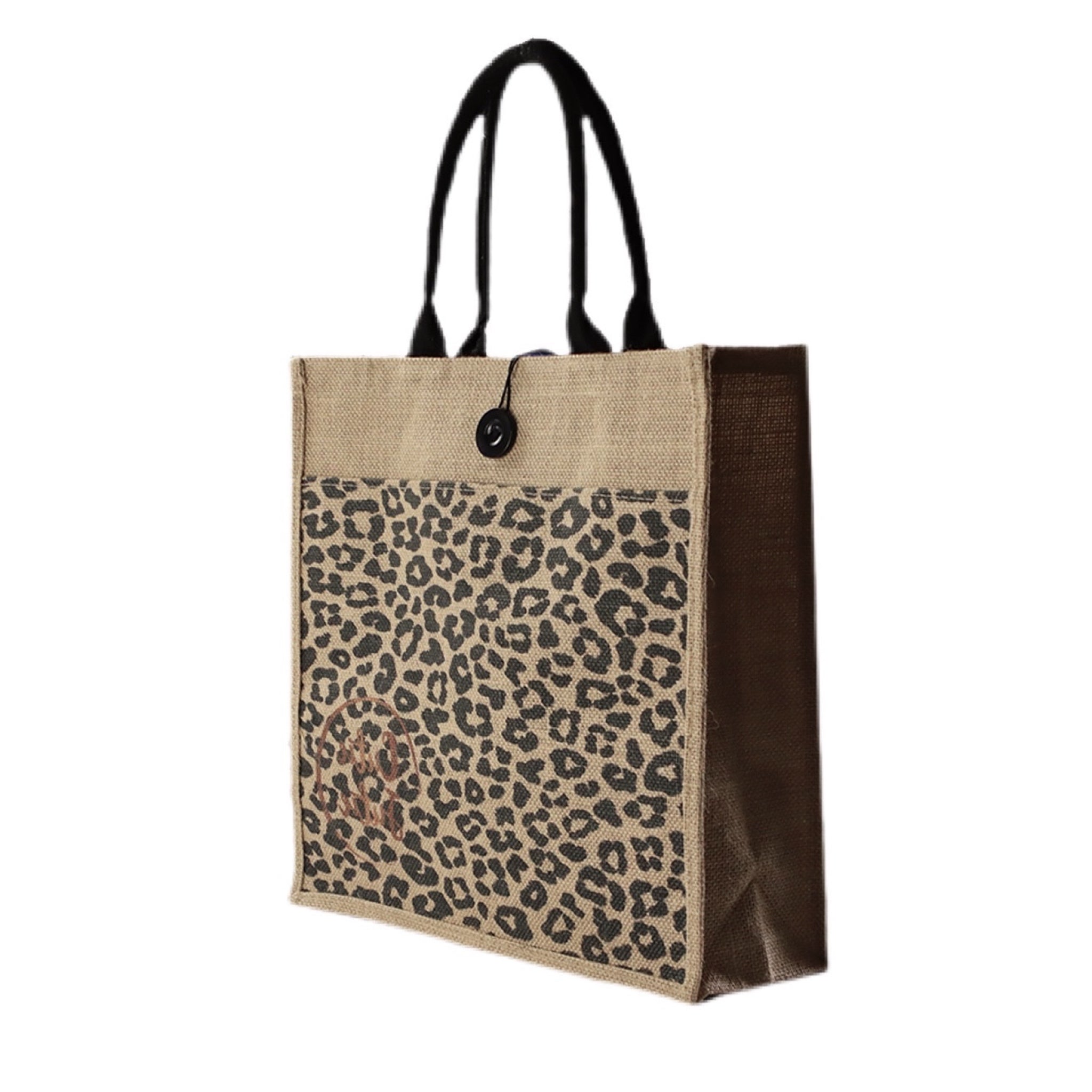 Mono Leopard Shopping Tote