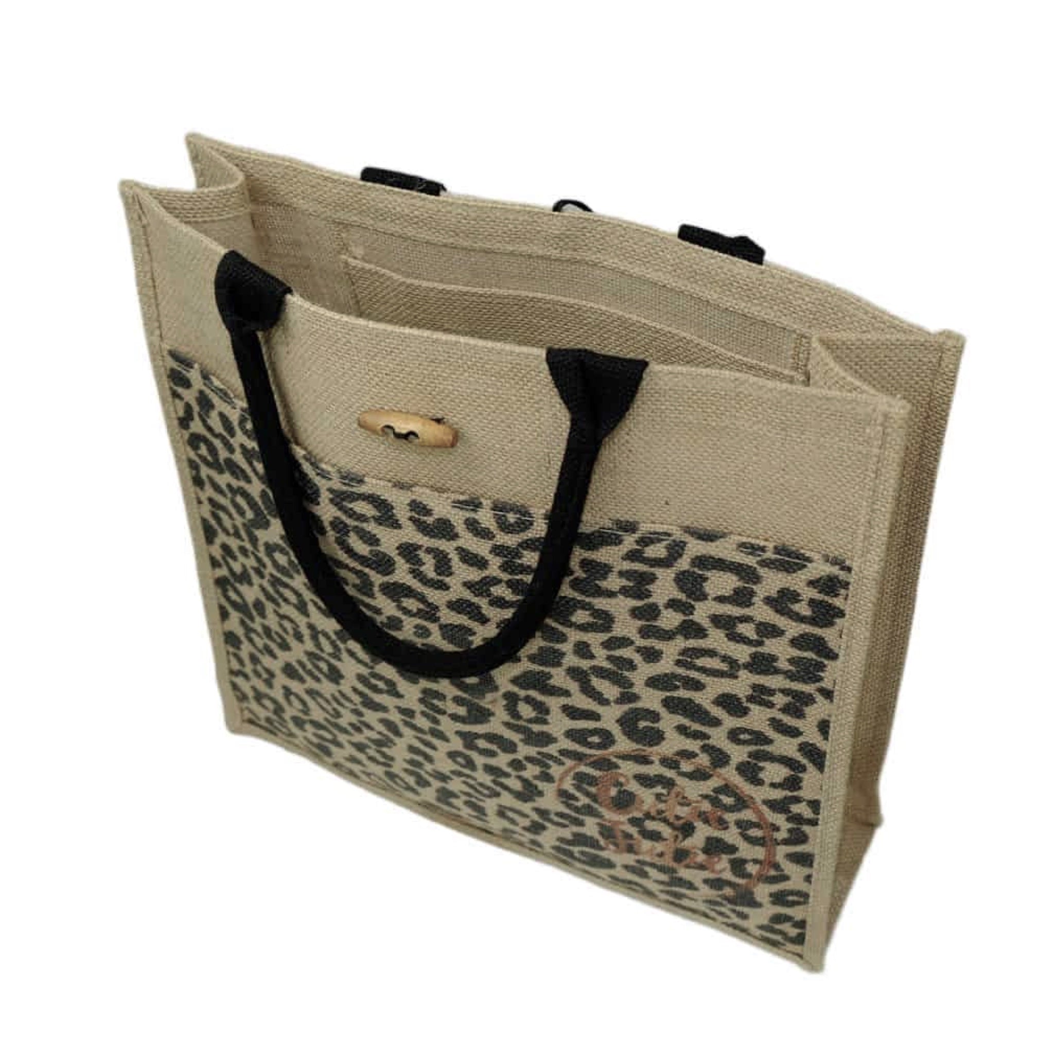 Mono Leopard Shopping Tote