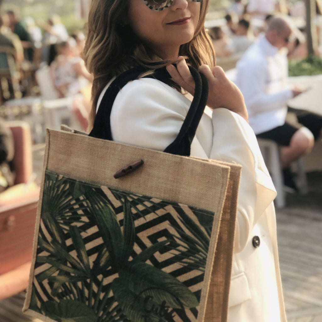 Fern front pocket tote