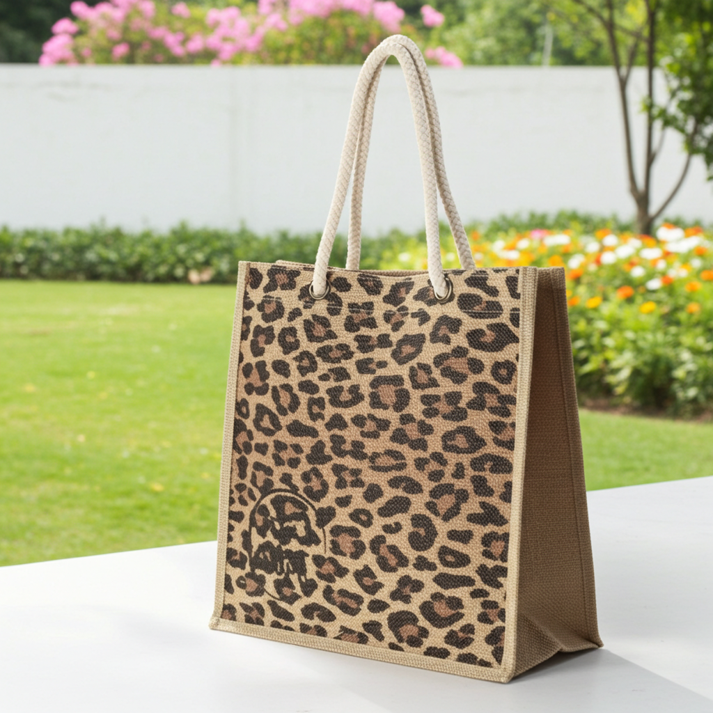 Leopard Rope Tote