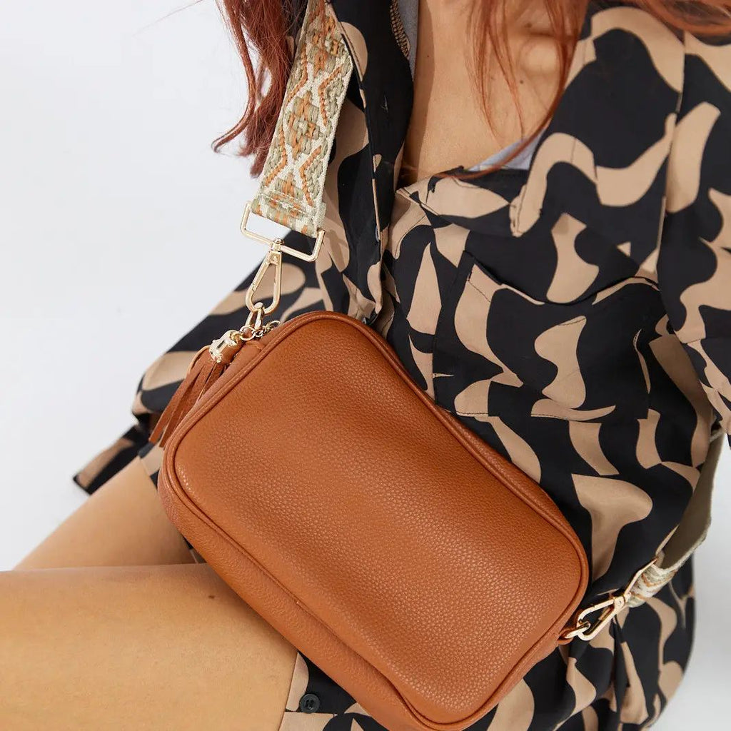 Vegan leather cross body side bag