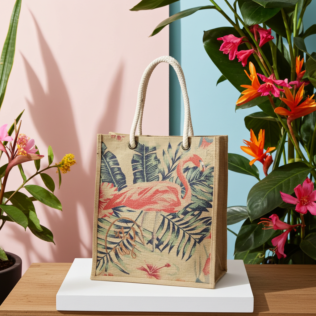 Flamingo Rope Tote