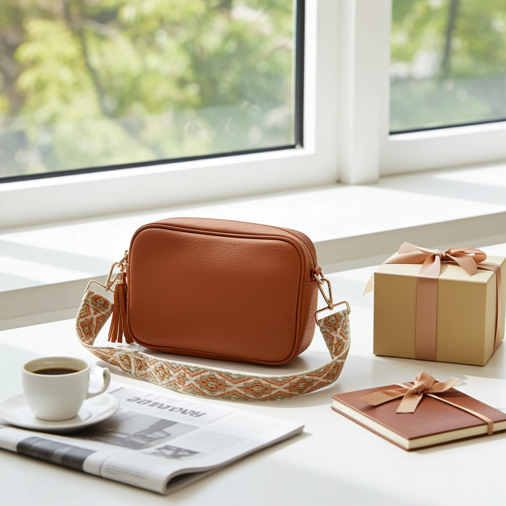 Vegan leather cross body side bag