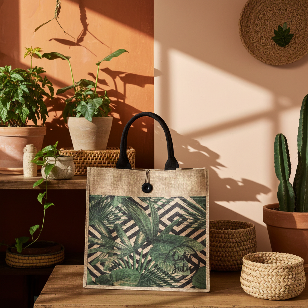 Fern front pocket tote